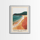 Heron Island, Australia Watercolor Beach Print, Vacation Gift, Australia Wall Art, Beach Painting, Beach Decor, Beach Painting