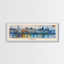 Aalst Belgium Travel Art, City Art, Framed Canvas Print or Metal Wall Art, Europe Travel Poster, Panoramic Wall Art, Extra Wide Wall Art