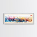 Blagoveshchensk Russia Travel Art, City Art, Framed Canvas Print or Metal Wall Art, Europe Travel Poster, Panoramic Wall Art, Extra Wide Wall Art