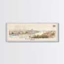 Budapest Hungary Travel Art, City Art, Framed Canvas Print or Metal Wall Art, Europe Travel Poster, Panoramic Wall Art, Extra Wide Wall Art