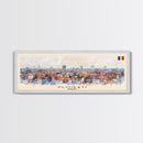Ploiesti Romania Wall Art, Panoramic Travel Poster, Panoramic Framed Canvas Print, City Wall Art, Wall Hanging Home Decor, Travel Art