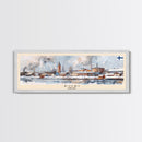 Pori Finland Travel Art, City Art, Framed Canvas Print or Metal Wall Art, Europe Travel Poster, Panoramic Wall Art, Extra Wide Wall Art