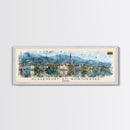 Klagenfurt Austria Panoramic Travel Poster, Framed Canvas Print or Metal Wall Art, Travel Art, Home Decor, Panoramic Painting, Midcentury Art