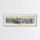 Kostroma Russia Panoramic Travel Poster, Framed Canvas Print or Metal Wall Art, Travel Art, Home Decor, Panoramic Painting, Midcentury Art