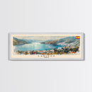 Larissa Greece Wall Art, Panoramic Travel Poster, Panoramic Framed Canvas Print, City Wall Art, Wall Hanging Home Decor, Travel Art