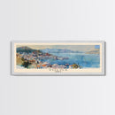 Volos Greece Travel Print Wall Art, Panoramic City Art, Travel Art, Wall Decor, Vacation Gift, Framed Canvas Print Or Metal Art