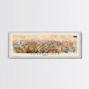 Yoshkar Ola Russia Panoramic Travel Poster, Framed Canvas Print or Metal Wall Art, Travel Art, Home Decor, Panoramic Painting, Midcentury Art