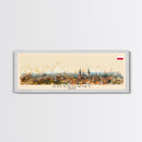 Sosnowiec Poland Panoramic Travel Poster, Framed Canvas Print or Metal Wall Art, Travel Art, Home Decor, Panoramic Painting, Midcentury Art