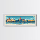 Budapest Hungary Travel Art, City Art, Framed Canvas Print or Metal Wall Art, Europe Travel Poster, Panoramic Wall Art, Extra Wide Wall Art