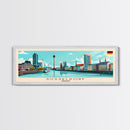 Dusseldorf Germany Travel Art, City Art, Framed Canvas Print or Metal Wall Art, Europe Travel Poster, Panoramic Wall Art, Extra Wide Wall Art