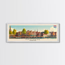 Enschede Netherlands Wall Art, Panoramic Travel Poster, Panoramic Framed Canvas Print, City Wall Art, Wall Hanging Home Decor, Travel Art