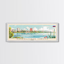Naberezhnye Russia Travel Art, City Art, Framed Canvas Print or Metal Wall Art, Europe Travel Poster, Panoramic Wall Art, Extra Wide Wall Art