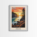 Breda Netherlands Travel Poster Framed Canvas Print, Sunset Landscape, Wall Art, Home Decor, Travel Print, Abstract Painting, Boho Style