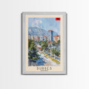 Durres, Albania Coastal Framed Canvas Print. Beautiful Wall Art for Living Room or Bedroom, Charming Travel Poster Art.