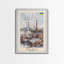 Kaluga Russia Cityscape View, Framed Canvas Print, Travel Poster, Wall Art, Urban Decor, Modern Home Decoration, Living Room Art, Russian City