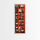 Retro Televions Framed Canvas Print, Retro Decor, Man Cave Art, Gift For Him