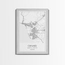 Oxnard Street Map, California Map, City Map Art, Minimalist Art, Wall Art, Canvas Print, Bedroom Print, Anniversary Gift, Travel Wall Print