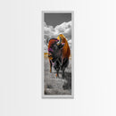 Vibrant Western Bison Framed Canvas Print | Rustic Wildlife Art | Moody Southwest Wall Art | Farmhouse Decor | Nature Art | Gift Idea