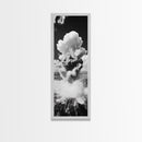 Explosive Ocean Wave, Framed Canvas Print, coastal décor, nautical painting, seascape painting, black and white photography,  panoramic art