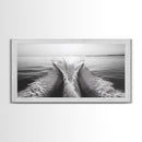Nautical painting, ocean waves, coastal decor, seascape painting, panoramic art, extra wide art, framed canvas print
