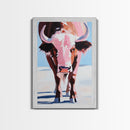 Bison Painting, Western Art, Framed Canvas Print, rustic wall art, vintage horse art, southwest wall art, farmhouse art, gift idea for him