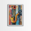 Abstract Pipe Art, graffiti wall art, Moroccan wall art, bold color print, geometric wall art, framed canvas print, modern decor, contemporary art