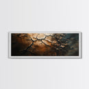 Wabi Sabi Wall Art, Framed Canvas Print, Cracked Earth Painting, Moody Art, Rustic Decor, Extra Wide Art, Abstract Landscape Art, Gift Idea