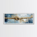Nautical Rope Art, rustic decor, nautical painting, coastal decor, farmhouse art, wabi sabi art, framed canvas print, moody art