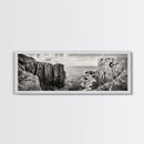 Coastal Cliffs, seascape painting, nautical wall art, Ireland painting, coastal landscape art, panoramic painting, framed canvas print