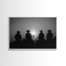Cowboy Prints Framed Wall Art, Western Decor, Black and White Photography, Western Decor, Wild West Art, Cowboy Art, Wild West Art Print