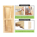 84" Height 5-in-1 Design Unassembled & Unfinished Pine Wood Barn Door - Frame