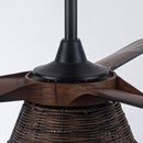 60" Farmhouse AC Motor Downrod Mount Reversible Ceiling Fan With Lighting And Remote Control
