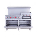 60-Inch Commercial 6-Burner 276K BTU Gas Range With Dual Ovens, Griddle And Salamander (SAK56914)