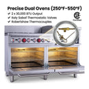 60-Inch Commercial 6-Burner 276K BTU Gas Range With Dual Ovens, Griddle And Salamander (SAK56914)