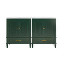 Nuvia 60-Inch Green Vintage Double Sink Vanity With Cabinets And Drawers (SAK26149)