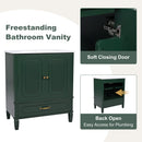 Nuvia 60-Inch Green Vintage Double Sink Vanity With Cabinets And Drawers (SAK26149)