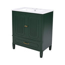 Nuvia 60-Inch Green Vintage Double Sink Vanity With Cabinets And Drawers (SAK26149)