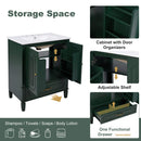 Nuvia 60-Inch Green Vintage Double Sink Vanity With Cabinets And Drawers (SAK26149)