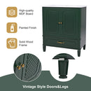 Nuvia 60-Inch Green Vintage Double Sink Vanity With Cabinets And Drawers (SAK26149)