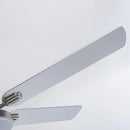 60" Modern Satin Nickel DC Motor Downrod Mount Reversible Ceiling Fan with Lighting and Remote Control