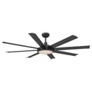 60" Black Led Indoor Ceiling Fan with Remote 8 Blade