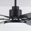 60" Modern DC Motor Downrod Mount Ceiling Fan with Lighting and Remote Control
