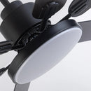 60" Modern DC Motor Downrod Mount Ceiling Fan with Lighting and Remote Control