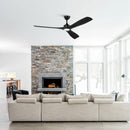 60" Newbury Industrial DC Motor Downrod Mount Reversible Ceiling Fan with Lighting and Remote Control