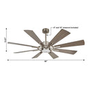 60" Oretha Windmill 8 Blade Led Indoor Oil Rubbed Bronze Ceiling Fan With Remote And Light Kit Included