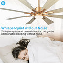 60" Oretha Windmill 8 Blade Led Indoor Oil Rubbed Bronze Ceiling Fan With Remote And Light Kit Included