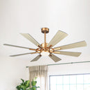 60" Oretha Windmill 8 Blade Led Indoor Oil Rubbed Bronze Ceiling Fan With Remote And Light Kit Included
