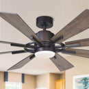 60" Oretha Windmill 8 Blade Led Indoor Oil Rubbed Bronze Ceiling Fan With Remote And Light Kit Included