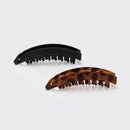 Black & Tort Banana Clips 2pc Set
