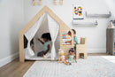 Wooden Montessori Style 5 In 1 Large Playhouse Windowpane